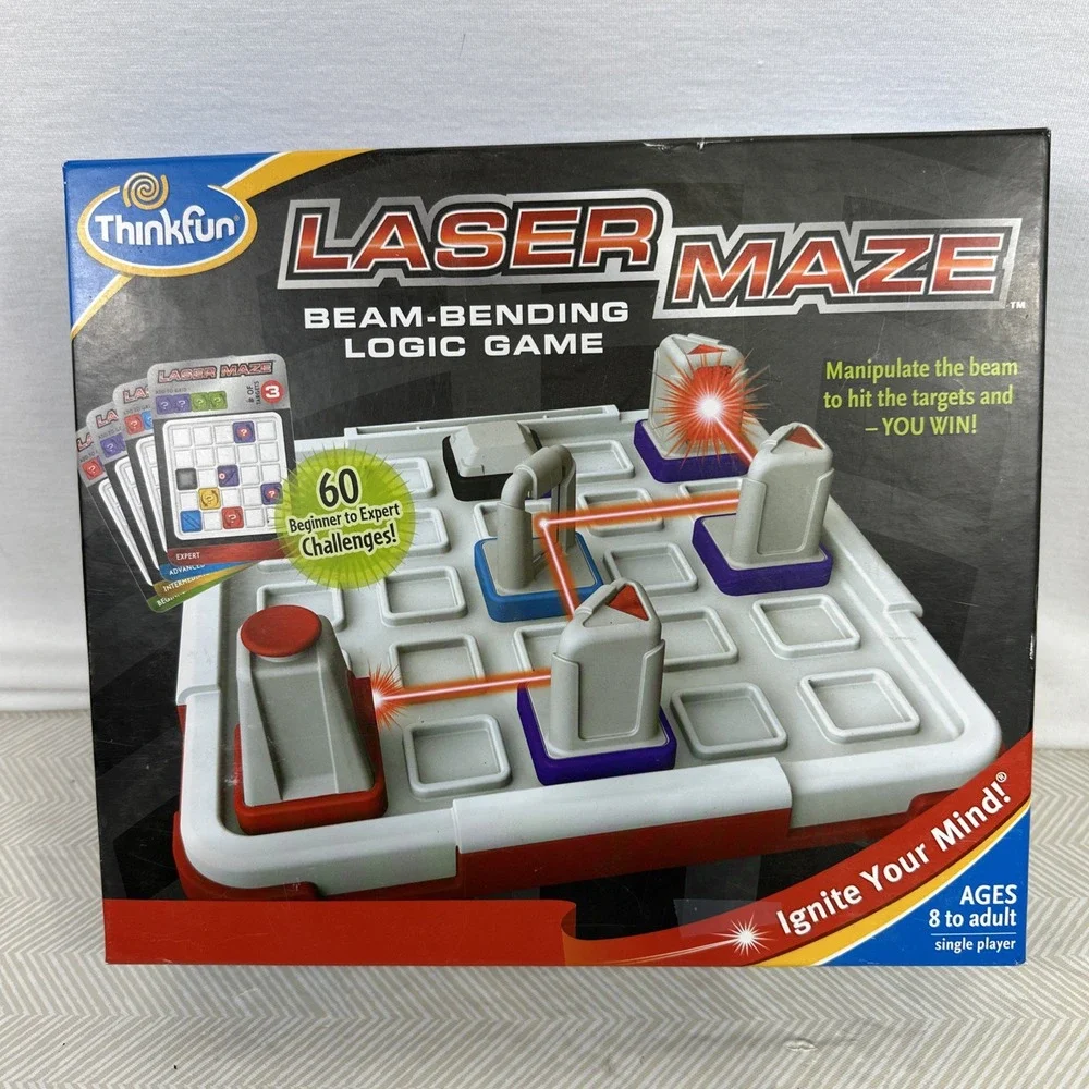 ThinkFun Laser Maze STEM Toy Set‎ Brain-Boosting Game Ages 8+ Logic Homeschool